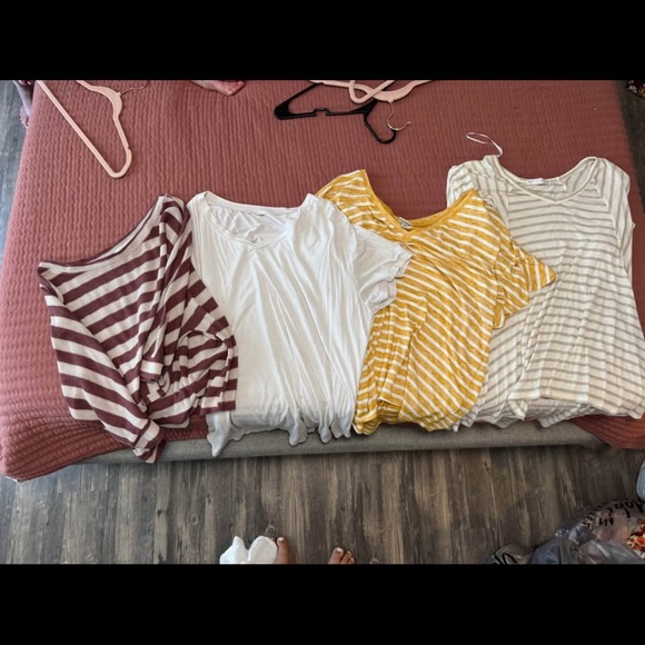 Striped and Solid Women's Tops Set - Picture 1 of 1